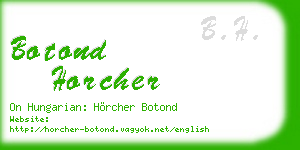 botond horcher business card