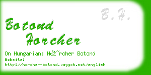 botond horcher business card